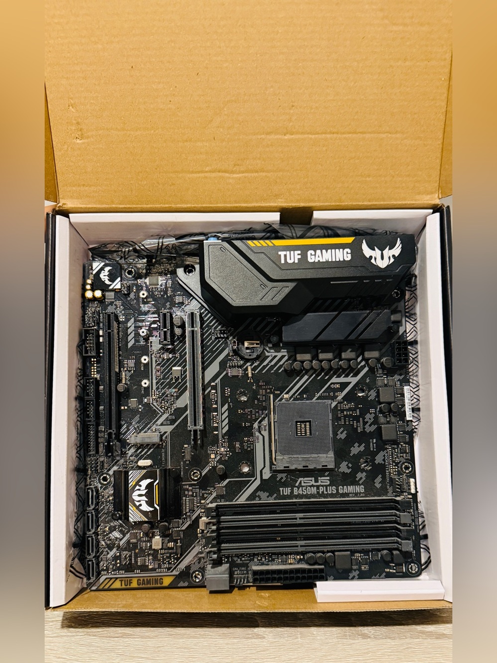 ASUS TUF B450M-PLUS GAMING AM4 Micro-ATX Motherboard - AS IS